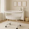 Stubenwagen Weidenkorb Moseskorb weiß Baby Korb Produktbild-Vorschau 2
