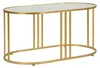 Table Basse Antalia - Structure Dorée Élancée Et Plateau Voir les images du produit 1