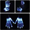 GlowPalm® | Led Handschuhe Blau Leuchtend | Neon Skelett Produktbild-Vorschau 5