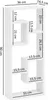 A diagram showing the dimensions of a white shelf unit. Produktbild-Vorschau