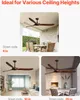 180cm Deckenventilator Holzflügel kein Licht Fernbedienung Produktbild-Vorschau 6