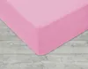 A pink fitted sheet is shown from a top-down perspective, with the corner draped over a wooden surface. Náhled obrázku produktu