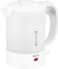 A white electric kettle with a red power button and water level indicator. Voir les images du produit