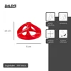 A red Dalsys leveling cap with dimensions and feature icons. Produktbild-Vorschau
