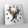 Wanduhr - Quadrat - Glasuhr - Surrealismus Hirsch Boho - Produktbild-Vorschau 4