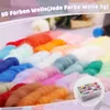 Ruasol Nadelfilz-Set mit 50 Farben Filzwolle und Zubehör Produktbild-Vorschau 3
