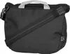 A black messenger bag with a gray handle and a black strap. Voir les images du produit