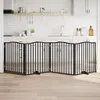 vidaXL Cancelletto per cani 4 pezzi con porta pieghevole Anteprima dell’immagine prodotto 2