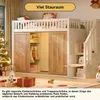 Flieks Lit superposé 90x200cm avec armoire et Led, lit Voir les images du produit 4