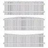 Three white picket fences are shown against a white background. Produktbild-Vorschau