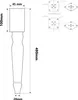 Holzfuß für Tisch, Tischfuß, Baluster, weiß lackiert, 48 Produktbild-Vorschau 2