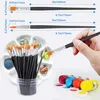 Künstlerpinsel Set 25–100 Stück Flach- & Rundpinsel fein Produktbild-Vorschau 6