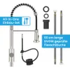 A kitchen faucet set with various components and text overlays. Produktbild-Vorschau