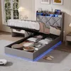 Boxspringbed 90x200 cm met hydraulische opbergruimte, een Productafbeelding-voorbeeld 2