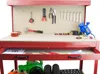 Bituxx Werktisch mit Lochwand und Schublade, Rot, MS-17726 Produktbild-Vorschau 5