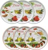 set di 6 piatti da pizza Napoli Green & Red Ø 32 cm piatto Anteprima dell’immagine prodotto 1