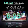 A smartphone displaying a racing game, with feature callouts below. Anteprima dell’immagine prodotto