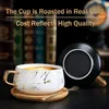 2 x Cappuccinotassen mit Untertasse Marmortasse 300ml Produktbild-Vorschau 3