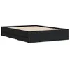 The Living Store Bettgestell mit Schubladen Schwarz 120x190 Produktbild-Vorschau 4