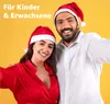 2 bonnets de Noël en velours rouge - Noël Voir les images du produit 4