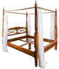 MASSIVMOEBEL24.DE Himmelbett Akazie 160x200x224 honig Produktbild-Vorschau 1
