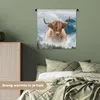 MuchoWow® Wandteppich Wandbehang Schottisches Hochlandrind Produktbild-Vorschau 4