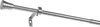 A silver-colored extendable curtain rod with a decorative finial and a mounting bracket, shown against a white background. Produktbild-Vorschau