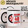 40. Geburtstag Tasse Darts  Geschenk Mann Spruch Dart Fan Produktbild-Vorschau 3
