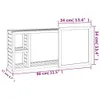 vidaXL Spiegelschrank 80x17x34 cm Massivholz Nussbaum - Produktbild-Vorschau 9