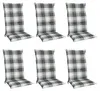 Beautissu 6er Set Hochlehner Auflagen Set 120x50 cm Polster Produktbild-Vorschau 1