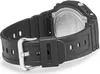 Close-up view of the back of a black watch strap and buckle. Náhled obrázku produktu