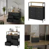 Komoda Vicco Belaro Czarny 80 x 95 cm z 6 szufladami, Model Podgląd zdjęcia produktu 7