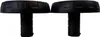 Two black vacuum cleaner wheels are shown against a white background. Produktbild-Vorschau