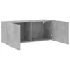 vidaXL Szafka ścienna pod TV betonowa szara 100x30x41 cm Podgląd zdjęcia produktu 5