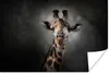 MuchoWow® Poster Giraffe - Dunkelheit - Tiere 90x60 cm - Produktbild-Vorschau 1