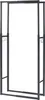 A black metal firewood rack with adjustable height and width. Náhled obrázku produktu