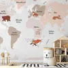 Vlies Fototapete - Map in Shades of Beige - Continents With Produktbild-Vorschau 1