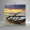Wanduhr - Quadrat - Glasuhr - Strand Boot Ostsee Sommer - Produktbild-Vorschau 3