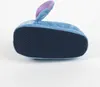 A single blue slipper with a purple ear is shown from the bottom on a white background. Produktbild-Vorschau