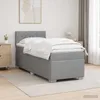 vidaXL Lit boxspring avec matelas gris clair 90 x 190 cm Voir les images du produit 2