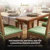 Lavea® Sitzkissen 40x40 cm - 4er Set,  mit Stoffbändern – Produktbild-Vorschau 5