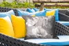 MuchoWow® Outdoor Kissen - Stilleben - Blumen - Schwarz und Produktbild-Vorschau 4