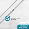 Schlangenkette 5 mm Edelstahlkette Halskette Silber 80 cm Produktbild-Vorschau 2