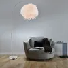 A modern living room scene with a floor lamp and a chair. Produktbild-Vorschau