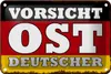 Blechschild Flagge 18x12cm Vorsicht Ost Deutscher Produktbild-Vorschau 2