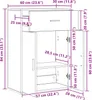 vidaXL Mueble aparador, estilo artesanal, roble, 60 x 30 x Vista previa de la imagen del producto 8