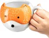 Niedliche Herbst Fuchs Tasse 350ml mit Ohren - Handbemalt Produktbild-Vorschau 2