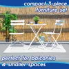 Harbour Housewares 2-Sitzer Sussex Bistro-Set – rund – Produktbild-Vorschau 3