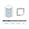90x90x195cm Duschkabine Viertelkreis Runddusche 6mm nano Produktbild-Vorschau 4