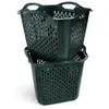 4 cesti da giardino in plastica da 25 L, verdi, impilabili, Anteprima dell’immagine prodotto 3